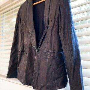 GENUINE LEATHER BLAZER